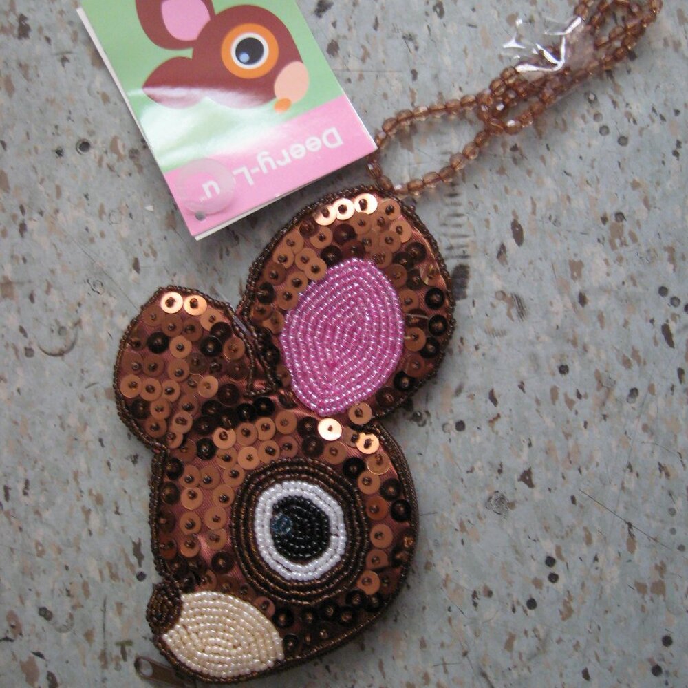 Sanrio Deery Lou Sequin Purse Wristlet 2007- New With Tags / Rare
